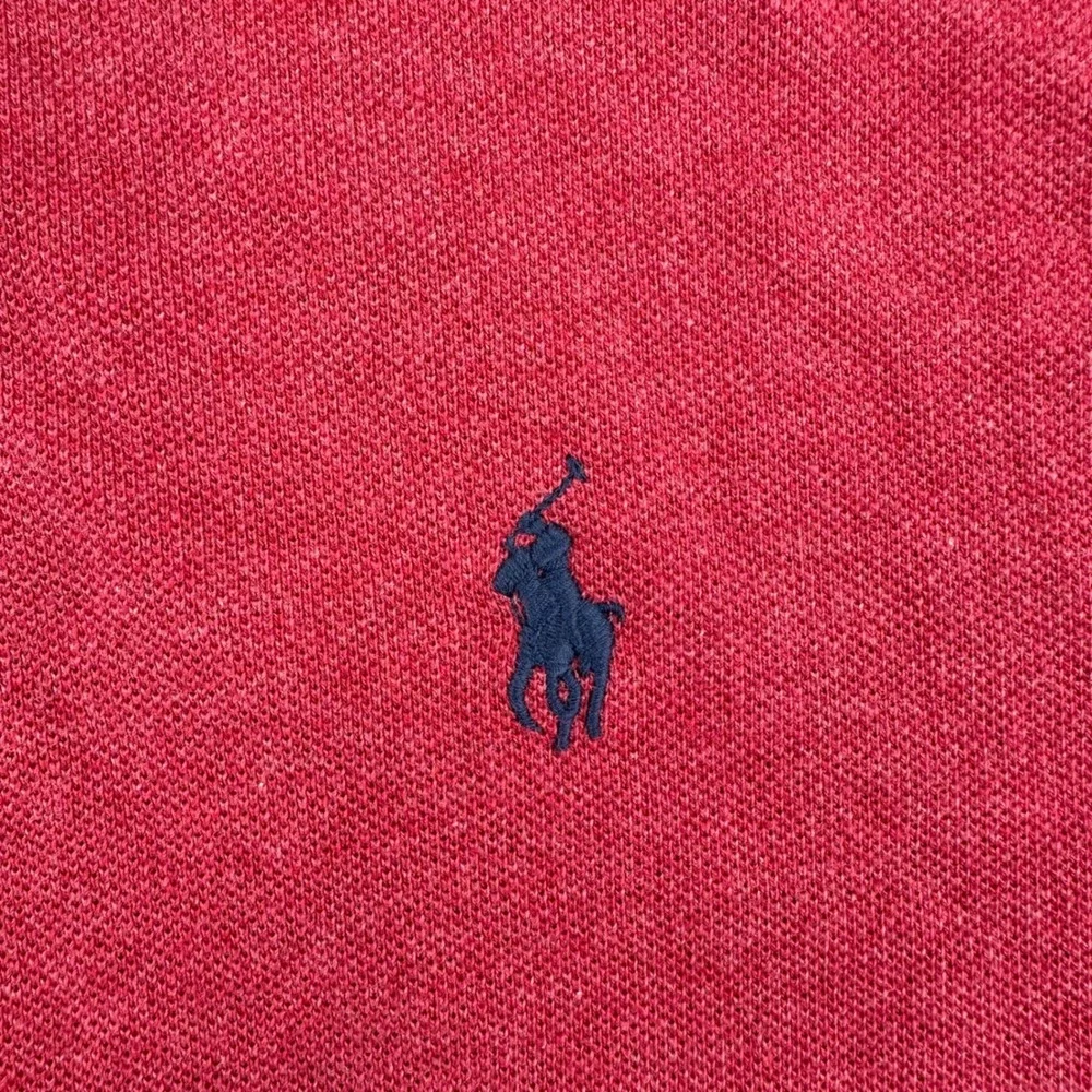 Polo Ralph Lauren Mens XL Classic Fit Heathered Red Cotton Pique Polo Shirt